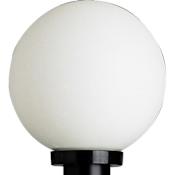 Progress Lighting Acrylic Globe Series 10" Single-Light Post Lantern with Shatter-Resistant Acrylic Globe Black
