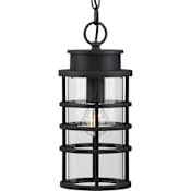 Progress Lighting Port Royal 6" Wide Outdoor Mini Pendant Black