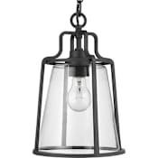 Progress Lighting Benton Harbor 9" Wide Outdoor Mini Pendant Black