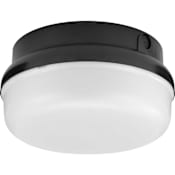 Progress Lighting Hard Nox 10" Wide LED Outdoor Flush Mount Drum Ceiling Fixture Black