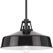 Progress Lighting Cedar Springs 13" Wide Outdoor Pendant Black