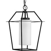 Progress Lighting Chilton 11" Wide Outdoor Pendant with Frosted Glass Shade Textured Black