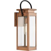 Progress Lighting Union Square 20" Tall Outdoor Wall Sconce with Clear Glass Panels Antique Copper