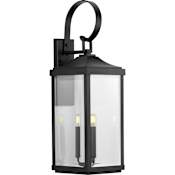 Progress Lighting Gibbes Street 3 Light 31" Tall Large Outdoor Wall Sconce Black