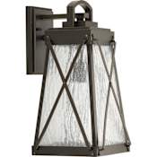 Progress Lighting Creighton Single Light 8-3/8" Wide Outdoor Wall Sconce with Clear Seeded Glass Panels Antique Bronze
