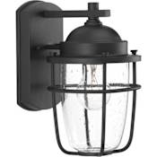 Progress Lighting Holcombe Single Light 10-5/8" Tall Outdoor Wall Sconce Black