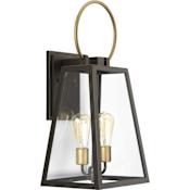 Progress Lighting Barnett 2 Light 23-5/8" Tall Outdoor Wall Sconce Antique Bronze