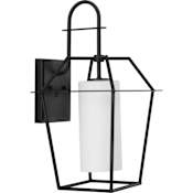 Progress Lighting Chilton 22" Tall Outdoor Wall Sconce with Frosted Glass Shade Textured Black