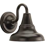 Progress Lighting District 8" Tall Single Light Outdoor Wall Sconce Antique Bronze