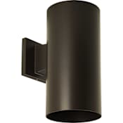 Progress Lighting Cylinder 1 Light Outdoor Wall Sconce with Metal Cylinder Shade - 12" Tall Antique Bronze