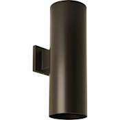 Progress Lighting LED Cylinder Outdoor Wall Sconce - Up / Down Light - 18" x 6" Antique Bronze