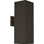 Progress Lighting Square 18" Tall 2 Light Outdoor Wall Sconce Antique Bronze