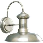 Progress Lighting Brookside 1 Light Dark Sky Outdoor Wall Sconce with Metal Shade - 11" Tall Antique Nickel