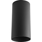 Progress Lighting Cylinder Flush Mount Outdoor Ceiling Fixture - 6" Wide by 12" Tall Black
