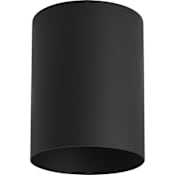 Progress Lighting Cylinder 1 Light Flush Mount Outdoor Ceiling Fixture - 5" Wide Black