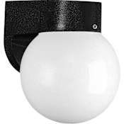 Progress Lighting Polycarbonate 1 Light 8" Tall Outdoor Wall Sconce with Acrylic Globe Black