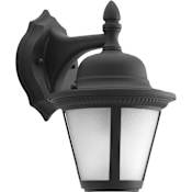 Progress Lighting Westport LED Outdoor Wall Sconce with White Seeded Glass - 10" Tall Black
