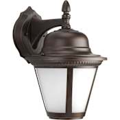 Progress Lighting Westport LED Outdoor Wall Sconce with White Seeded Glass - 13" Tall Antique Bronze