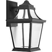 Progress Lighting Endorse LED Outdoor Wall Sconce with Clear Glass - 15" Tall Black