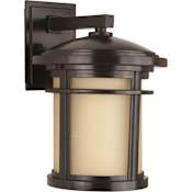 Progress Lighting Wish 1 Light 13" Tall Outdoor Wall Sconce with Etched Glass Diffuser Antique Bronze