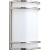 Progress Lighting LED Wall Sconce with White Acrylic Diffuser - ADA Compliant - 8" Wide Brushed Nickel