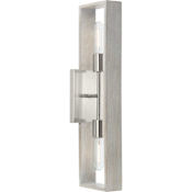 Progress Lighting Boundary 2 Light 6" Tall Wall Sconce Brushed Nickel