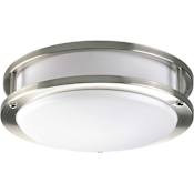Progress Lighting LED CTC COMM Light 10-3/8" Wide Integrated LED Flush Mount Ceiling Fixture with Acrylic Diffuser Brushed Nickel