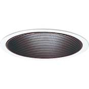 Progress Lighting 6" Step Baffle Trim for Par30, BR30, and A19 Bulbs Black
