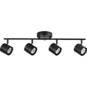 Progress Lighting Kitson 26" Long 4 Light Fixed Rail Ceiling Fixture / Wall Light Black