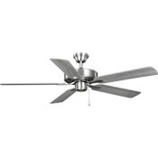 Progress Lighting AirPro E-Star 52" 5 Blade Indoor Ceiling Fan Brushed Nickel
