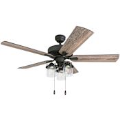 Prominence Home Briarcrest 52" 5 Blade Indoor Ceiling Fan with Light Kit Included Aged Bronze