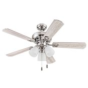 Prominence Home Miller Park 44" 5 Blade Indoor LED Ceiling Fan Brushed Nickel