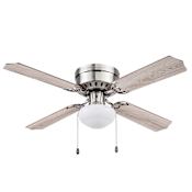Prominence Home Cherry Hill 42" 4 Blade Indoor LED Ceiling Fan Brushed Nickel