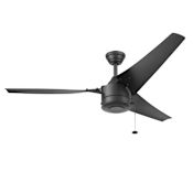 Prominence Home Talib 56" 3 Blade Indoor / Outdoor Ceiling Fan Matte Black