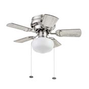 Prominence Home Hero 28" 5 Blade Indoor LED Ceiling Fan Brushed Nickel