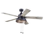 Prominence Home Brightondale 52" 5 Blade Indoor LED Ceiling Fan Matte Black