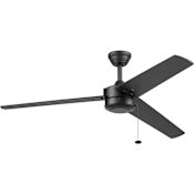 Prominence Home Tenant 52" 3 Blade Indoor Ceiling Fan Black