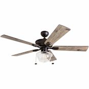 Prominence Home Abner 52" 5 Blade Indoor Ceiling Fan Espresso Bronze