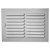 PROSELECT 12" x 8" Duct Connection - Steel One-Way Sidewall/Ceiling Register - Curved Blades N/A