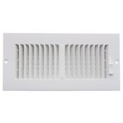 PROSELECT 10" x 5" Duct Connection - Steel Two-Way Sidewall/Ceiling Register - 1/2" Spaced Fins N/A