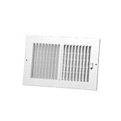 PROSELECT 4" x 14" Wall / Ceiling Register with Mounting Holes White