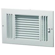 PROSELECT 16" x 8" Duct Connection - Steel Three-Way Sidewall/Ceiling Register - 1/2" Spaced Fins N/A