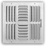 PROSELECT 12" x 12" Wall / Ceiling Register with Mounting Holes White