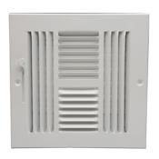 PROSELECT 14" x 14" Wall / Ceiling Register with Mounting Holes White