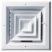 PROSELECT 10" x 10" Duct Connection - Aluminum Four-Way Ceiling Diffuser N/A