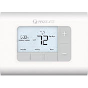 PROSELECT PSTSP Programmable Digital Controls Thermostat for up to 1 Heat / 1 Cool Conventional Systems White