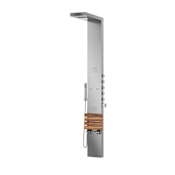 Pulse Oahu 2.5 GPM Shower Panel with Rain Shower Head, Single Function Hand Shower and 4 Body Sprays Matte Stainless Steel