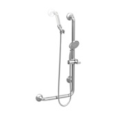 Pulse Ergo 2.5 GPM Multi Function Hand Shower Package - Includes Slide Bar and Hose Brushed Stainless Steel