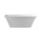 Pulse 59" Free Standing Acrylic Soaking Tub with Center Drain White
