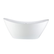 Pulse 68" Free Standing Acrylic Soaking Tub with Center Drain White